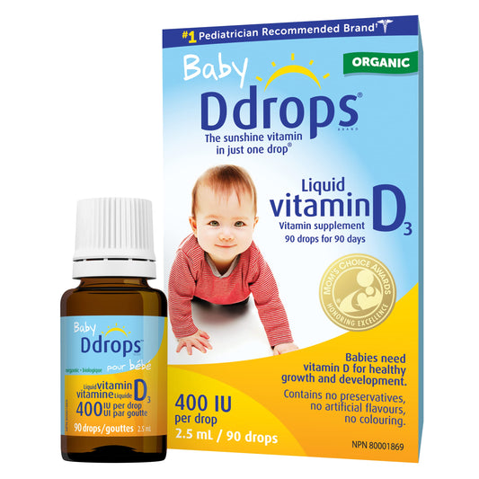 Envase Baby Ddrops gotas líquidas vitamina D para bebé