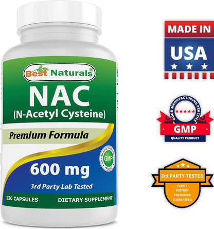 Envase Best Naturals polvo inositol y NAC para bienestar