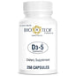 Envase Bio-Tech Pharmacal D3-5 vitamina D3 5000 UI 250 cápsulas