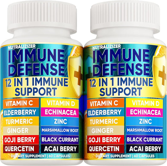 Envase de cápsulas nutricionales NUTRALIZIZER para inmunidad 120