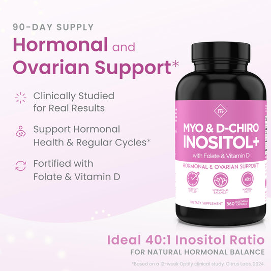 Envase cápsulas Optify Inositol 40:1 con folato y vitamina D