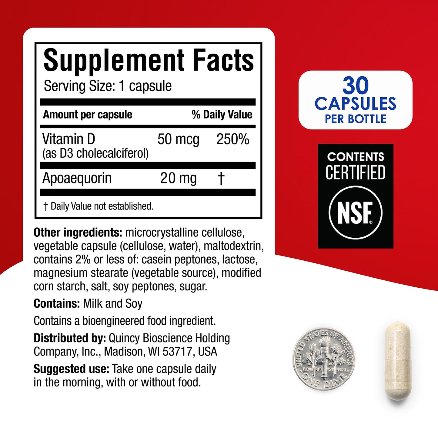 Envase de cápsulas Prevagen extra strength 90 unidades