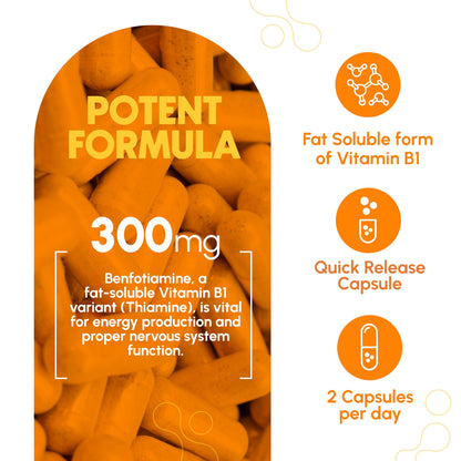 Envase cápsulas veganas Benfotiamina 300mg Zenavea