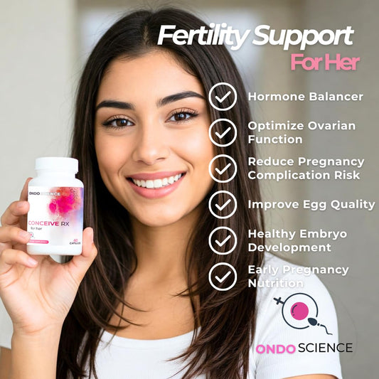 Envase Conceive RX suplemento fertilidad femenina ingredientes naturales
