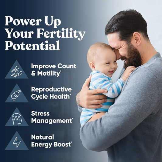 Envase del suplemento fertilidad Conception For Him para hombres