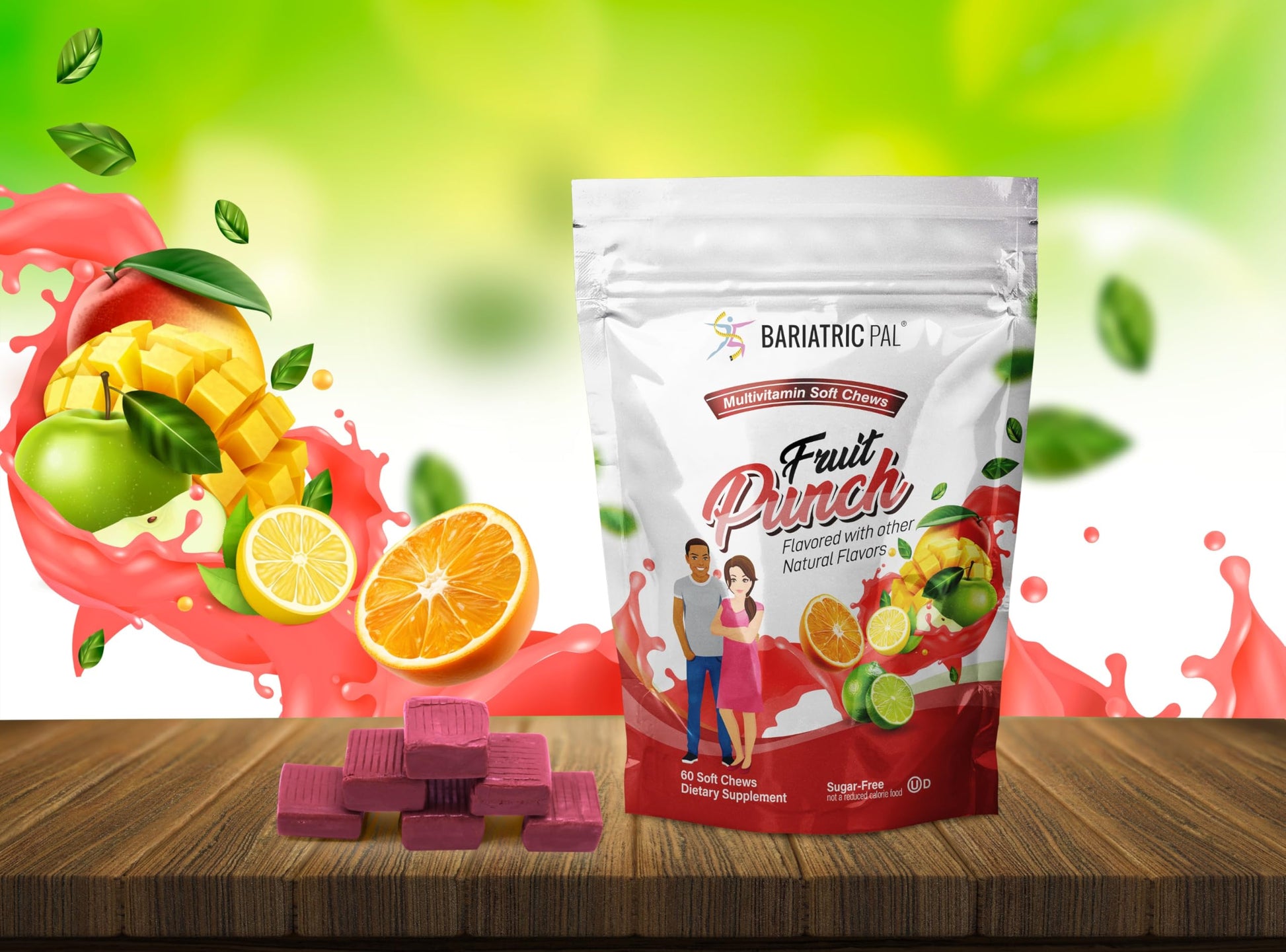 Envase y contenido multivitaminico sin hierro BariatricPal