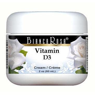 Envase de crema bianca rosa vitamina d3 cuidando piel
