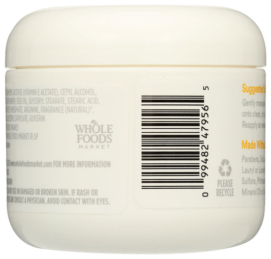 Envase crema vitamina E 365 Whole Foods Market 4 onzas