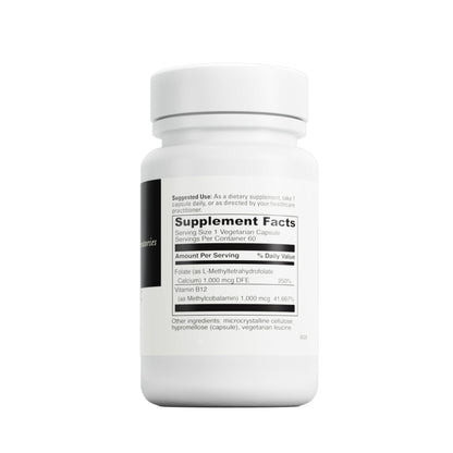 Envase DaVinci Labs 5-MTHF B12 MC 2000 60 cápsulas nutrición