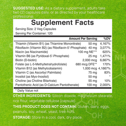 Envase DEAL Supplement complejo B metilado con vitamina C