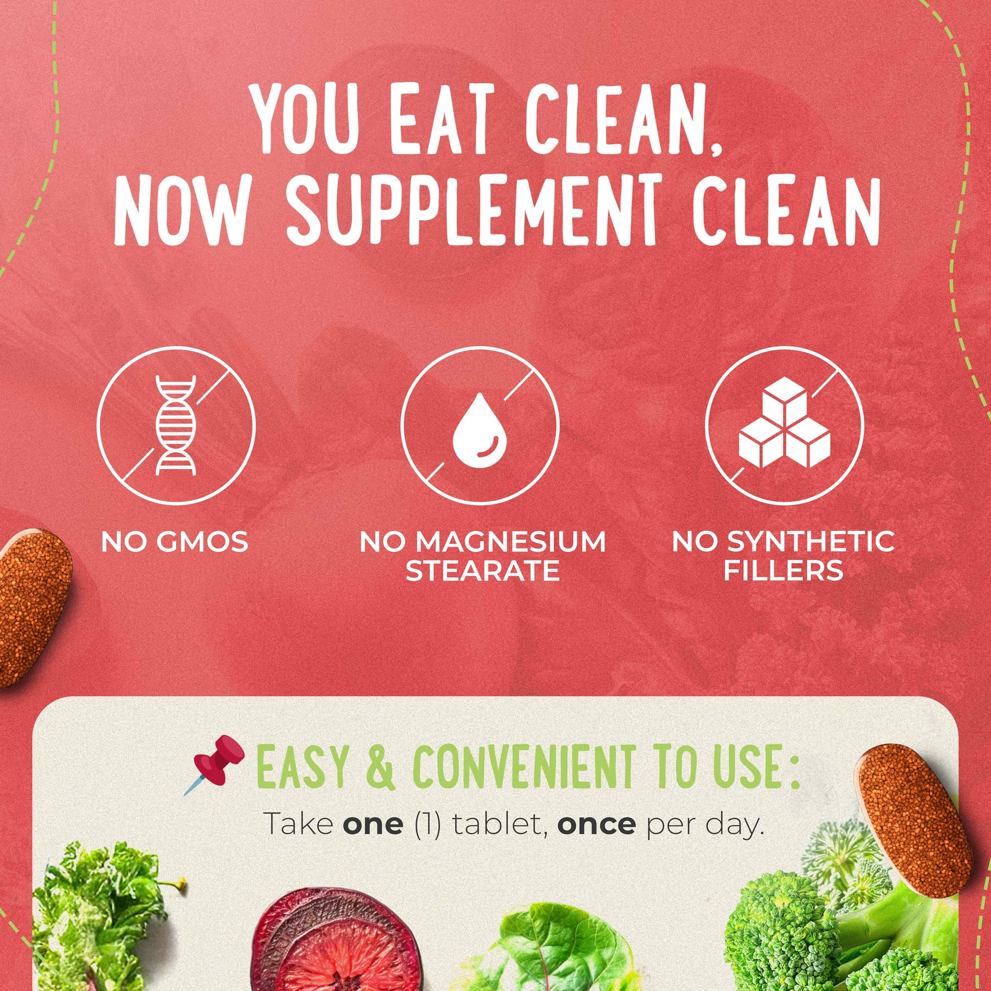 Envase detallado de multivitamínico Mama Natural vegano y orgánico