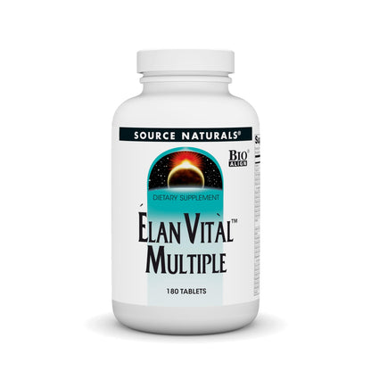 Envase de Elan Vital Múltiple de Source Naturals - multivitamínico apoyo total