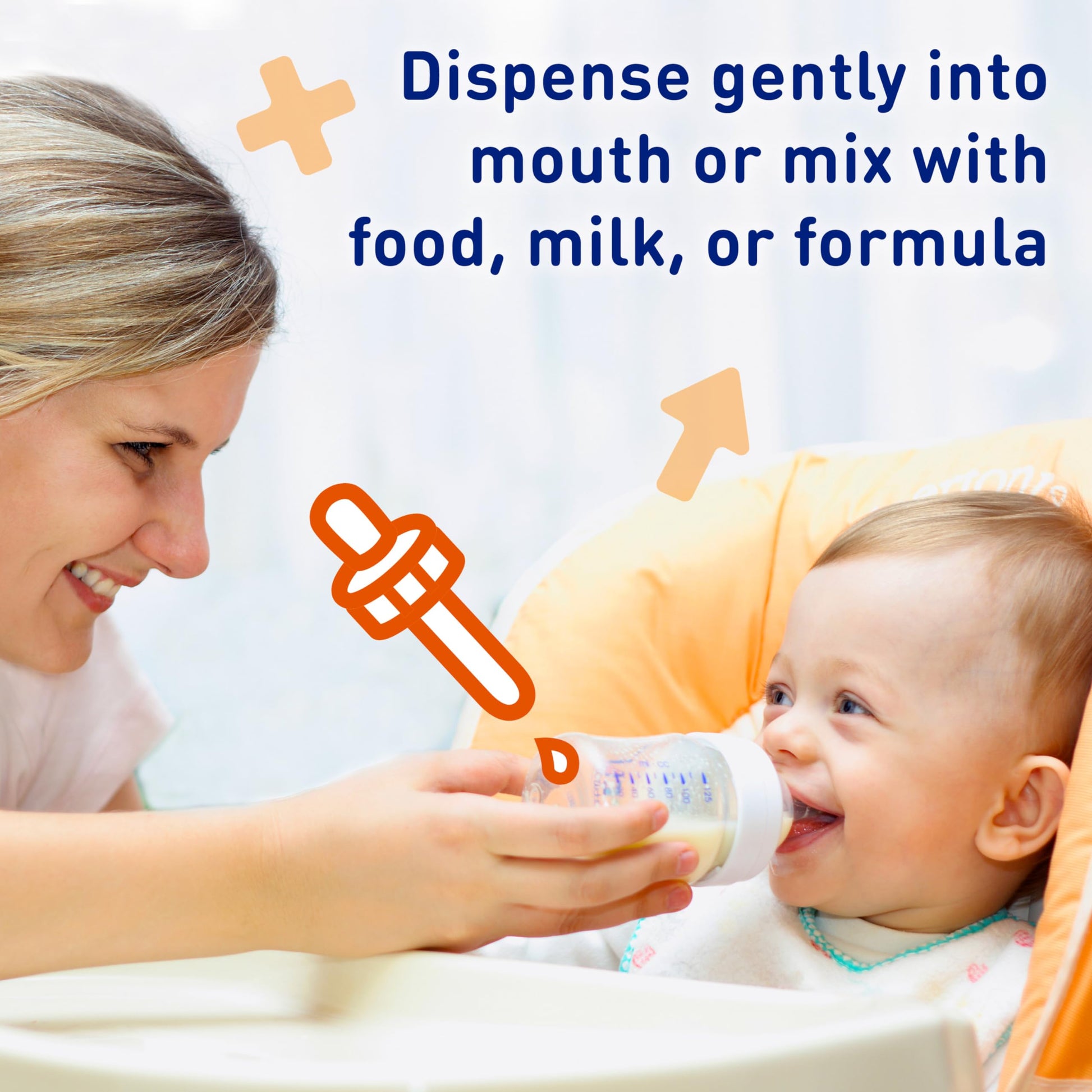 Envase Enfamil vitaminas A C D para bebés con dos frascos