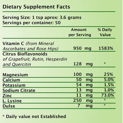 Envase Frequency Foods vitamina c polvo 180 gramos sin gluten