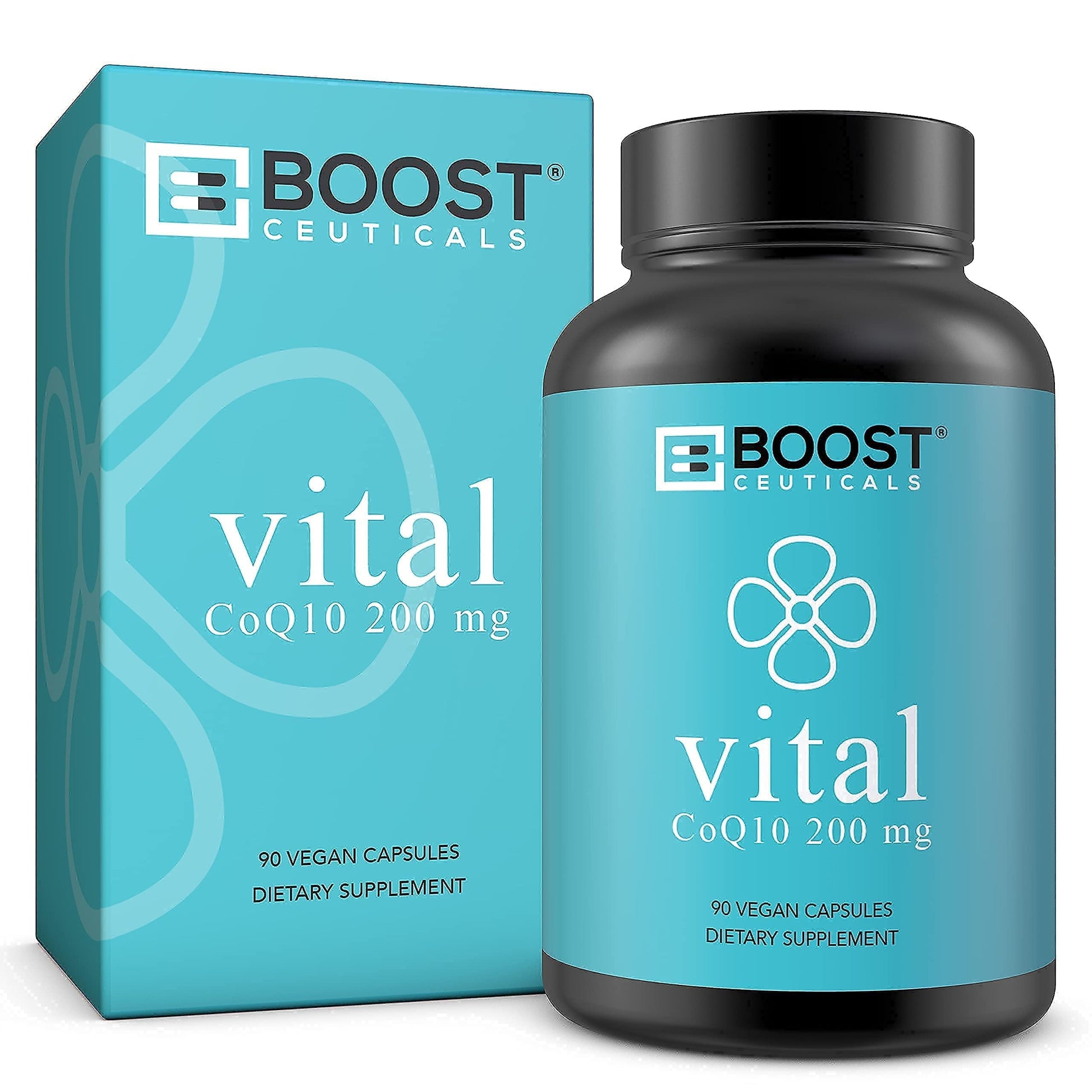 Envase frontal cápsulas vitamina e gamma e y coq10 BoostCeuticals