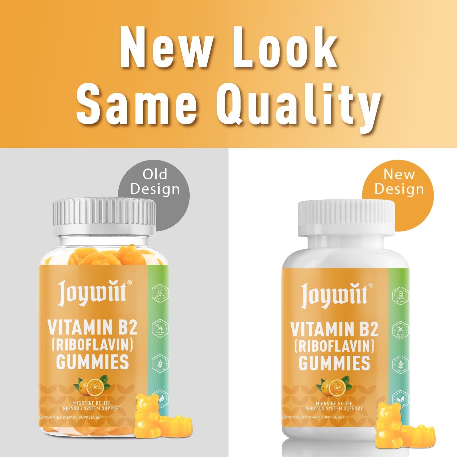 Envase frontal gomitas vitamina b2 Joywiit 400mg
