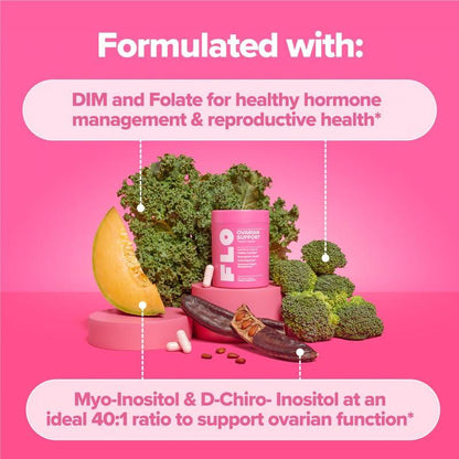 Envase frontal O Positiv FLO suplemento ovulación saludable