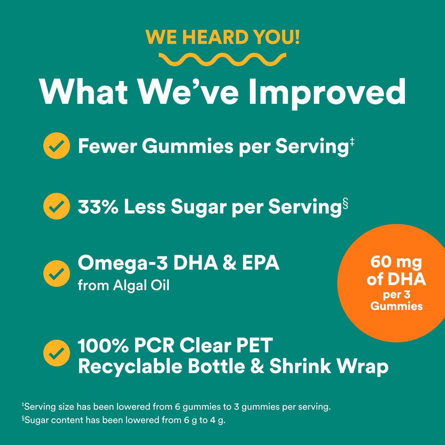 Envase frontal SmartyPants gomitas prenatales con omega 3 y folato