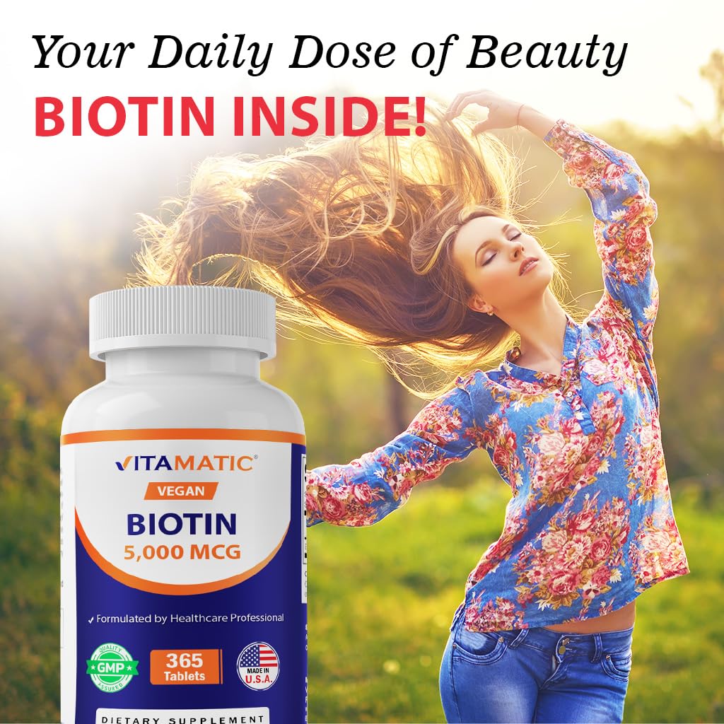 Envase frontal Vitamatic Biotina 5mg
