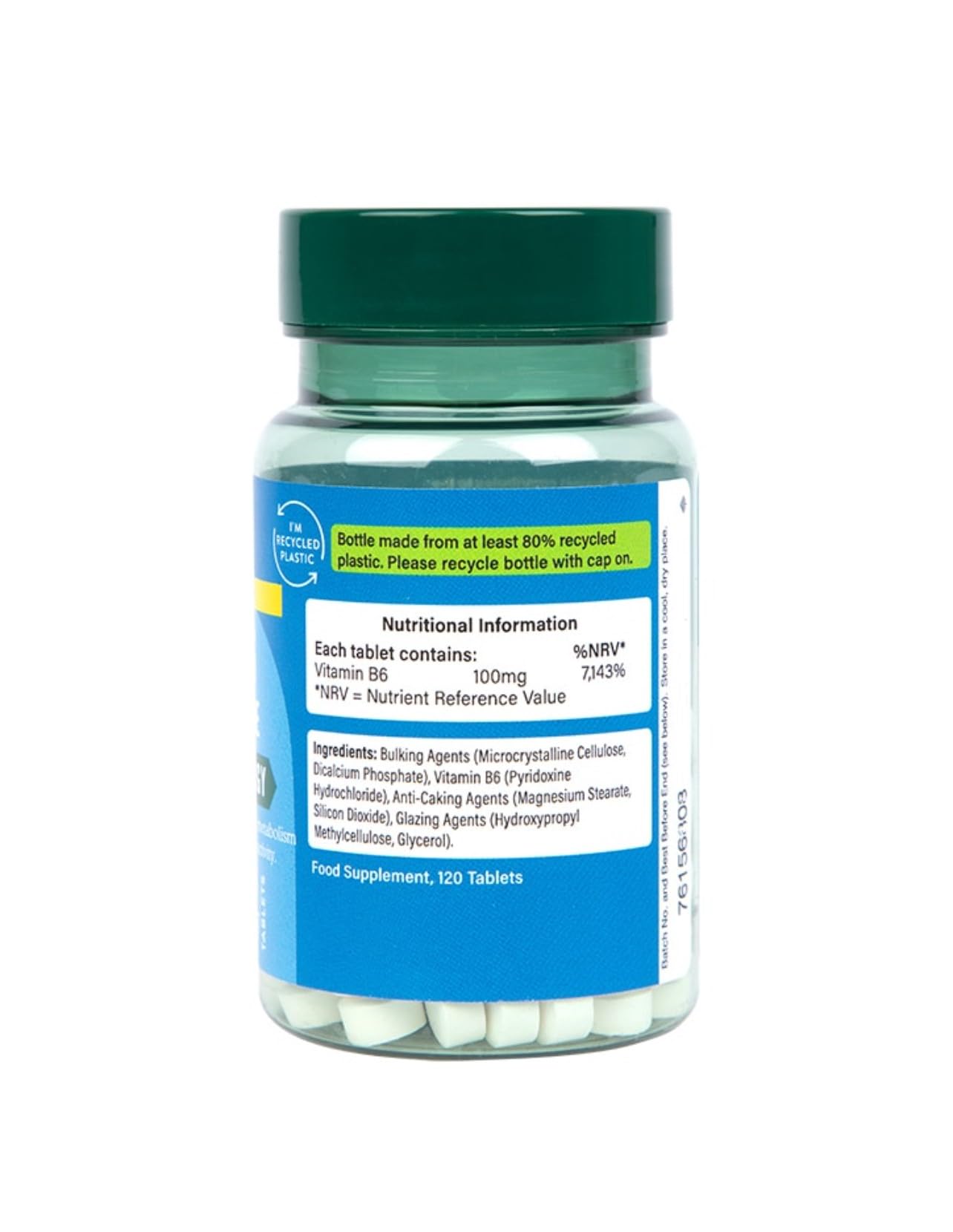 Envase frontal vitamina B6 H and B 100mg