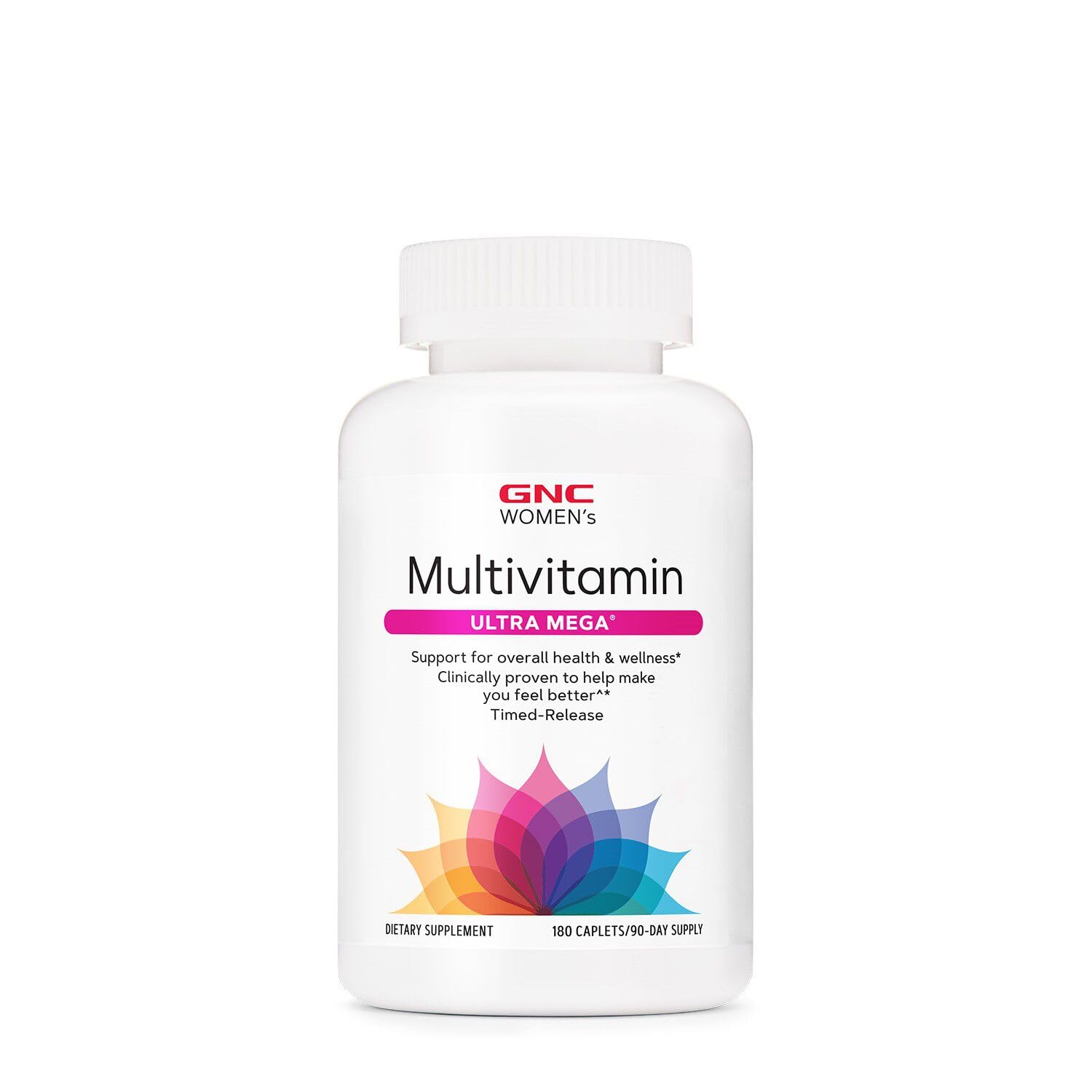 Envase de GNC Women's Multivitamin Ultra Mega 180 cápsulas