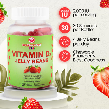 Envase gomitas multivitaminas infantiles BeElevated con zinc y vitamina D3