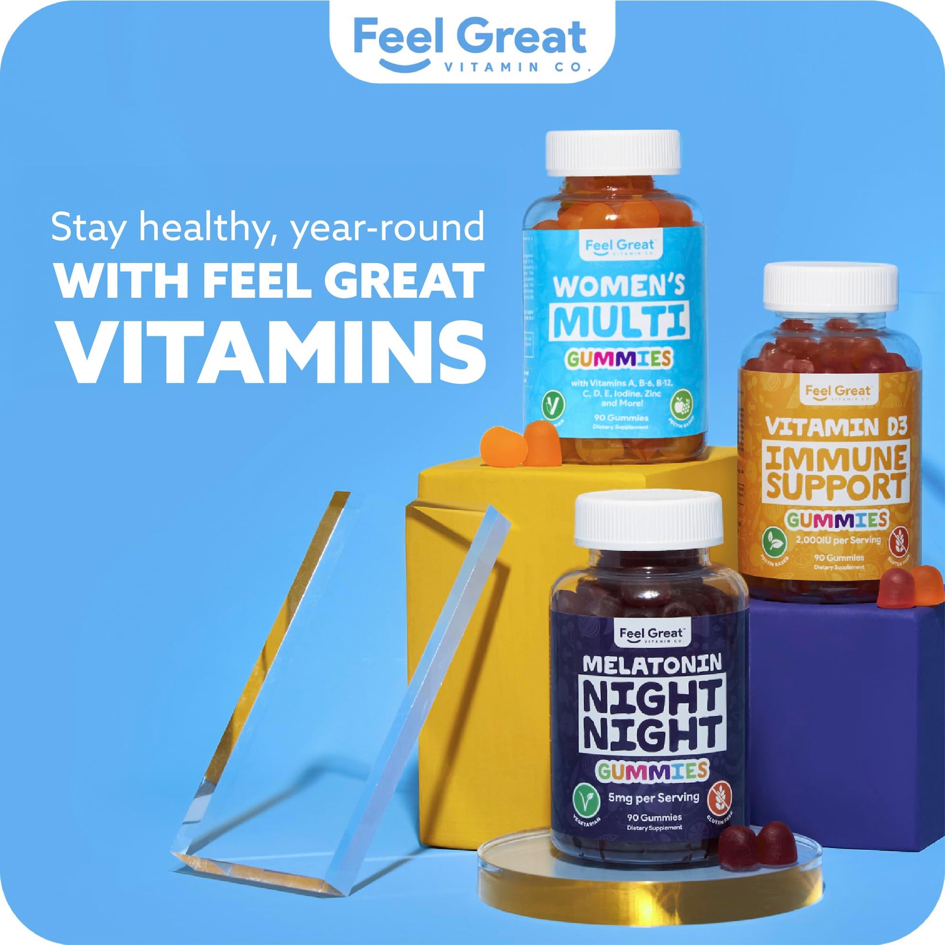 Envase de gomitas multivitamínicas para mujeres con nutrientes.