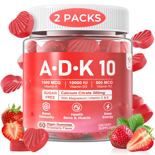 Envase gomitas Vitamin A D3 K2 EnvyCure para huesos