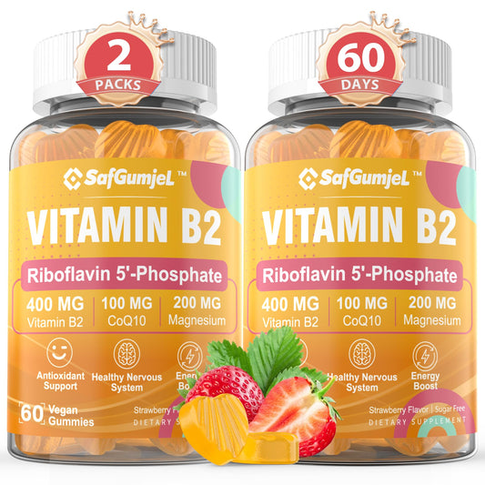 Envase gomitas vitamina B2 bioactiva Safgumjel 400mg