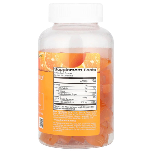 Envase gomitas de vitamina c y beta-caroteno California Gold Nutrition