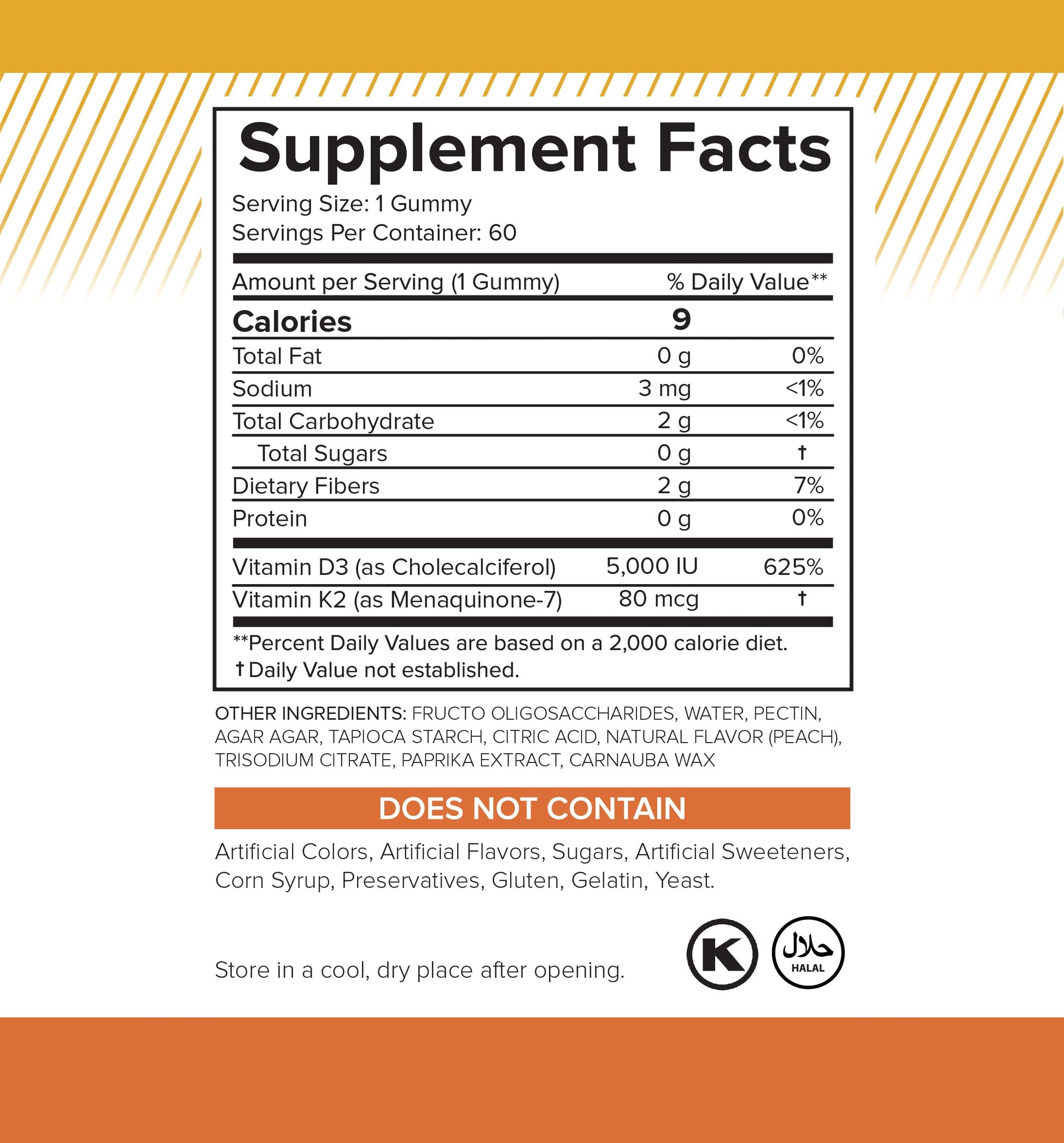 Envase Gomitas Vitamina D3 K2 y Magnesio