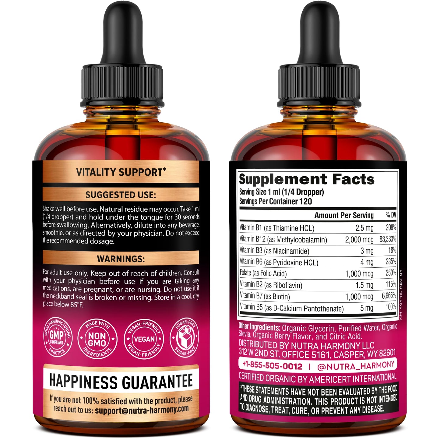 Envase gotas vitaminas D3 K2 Nutraharmony orgánico