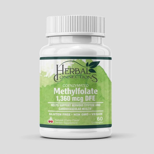 Envase Herbal Connections Metilfolato 800 mcg pastillas sublinguales
