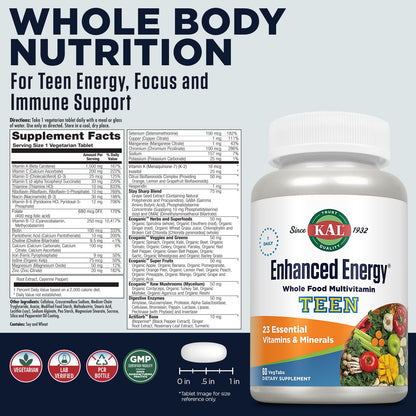 Envase KAL multivitamínico mostrando ingredientes esenciales