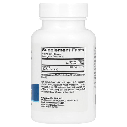Envase de Lake Avenue Vitamina C Quali-C