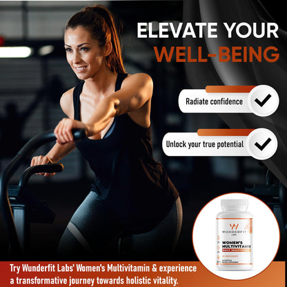 Fotografía lateral envase multivitamínico mujer Wunderfit Labs