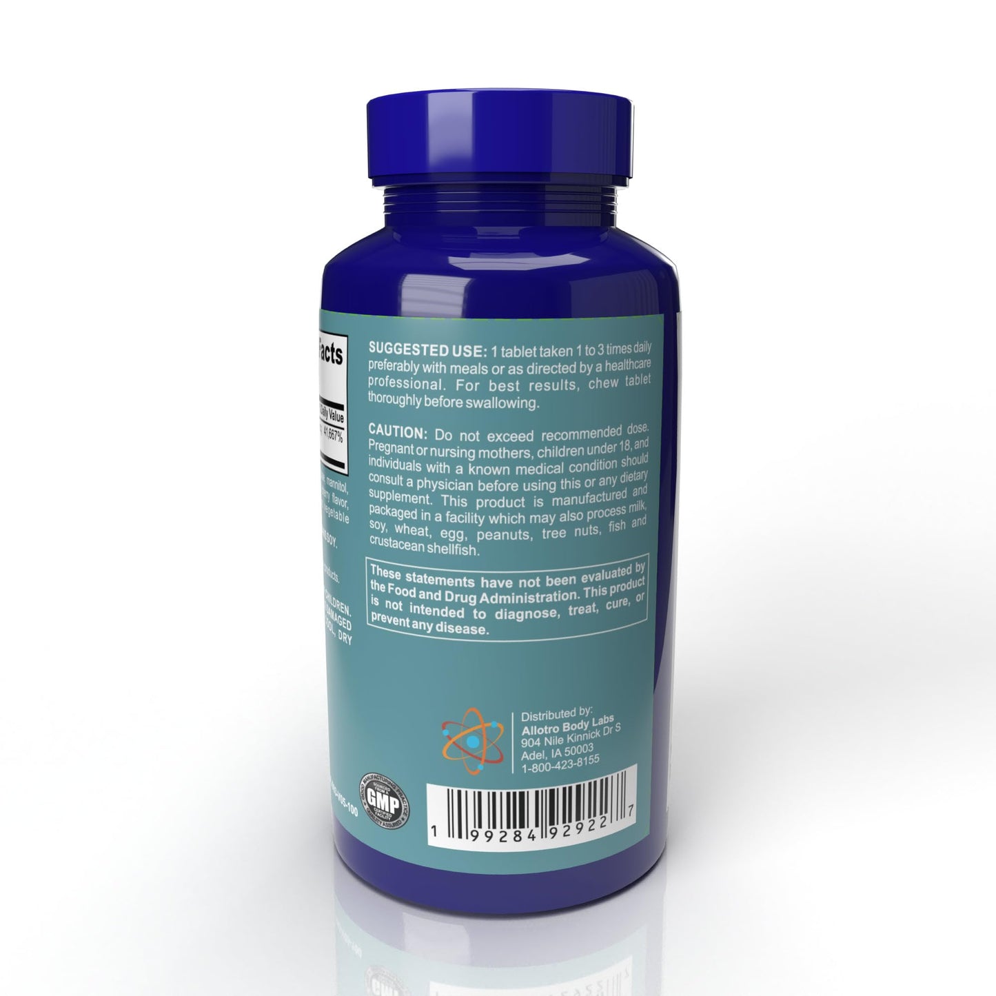 Envase lateral suplemento Bari B12 Max masticable