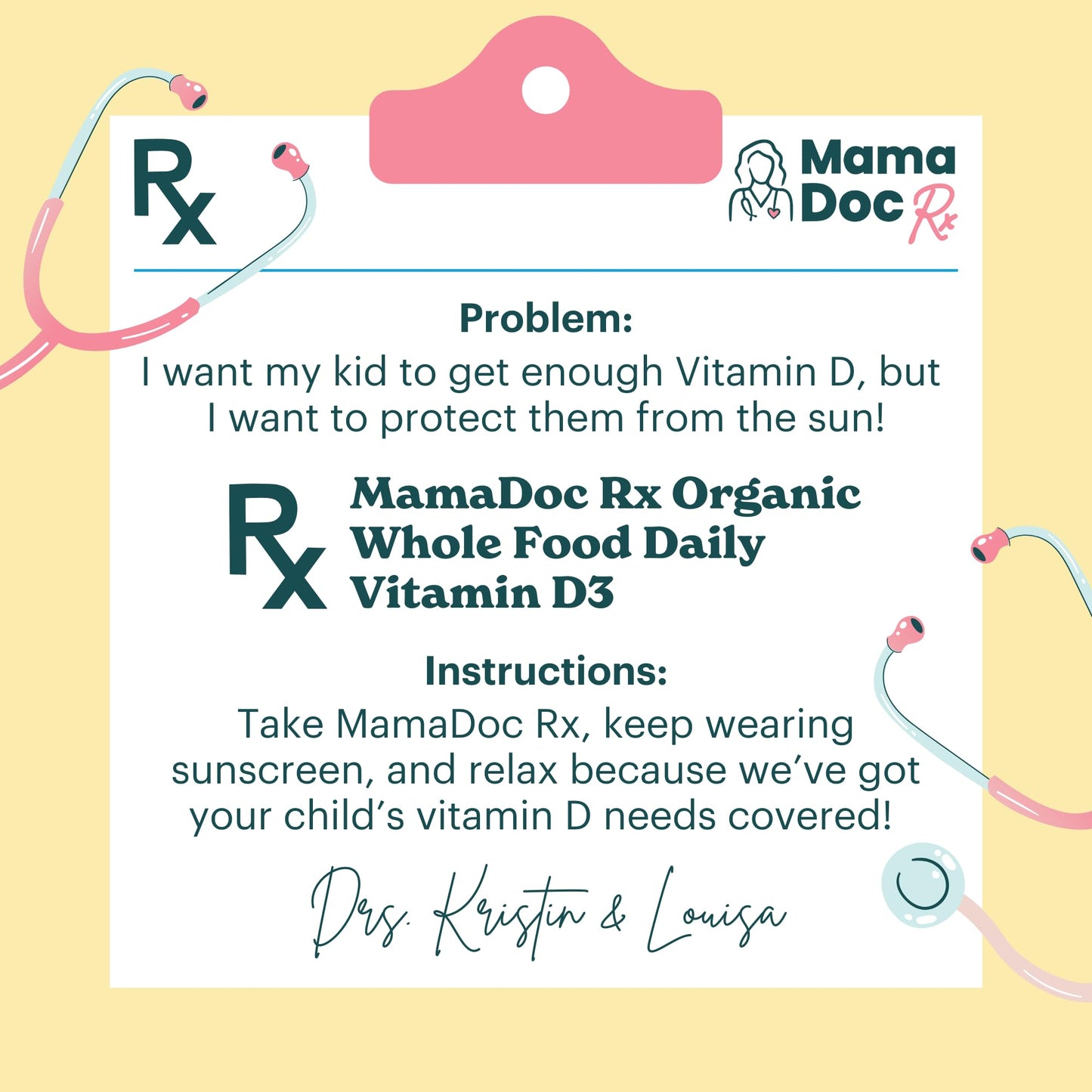 Envase MamaDoc Rx suplemento Vitamina D3 para jóvenes