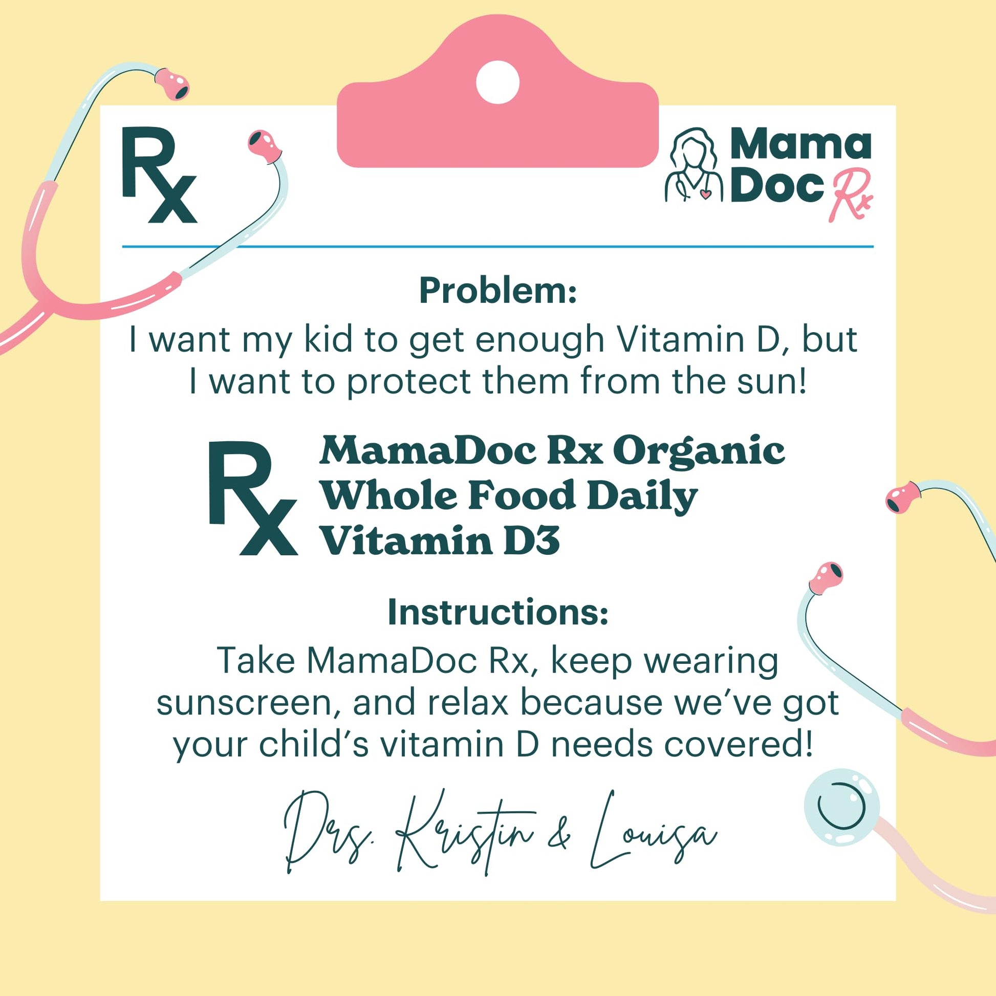 Envase MamaDoc Rx suplemento Vitamina D3 para jóvenes