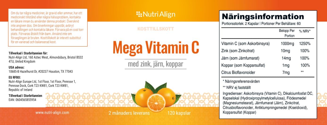 Envase de Mega Vitamina C Nutri-Align