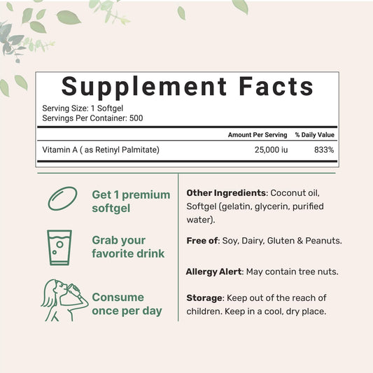 Envase Micro Ingredients vitamina a con aceite de coco