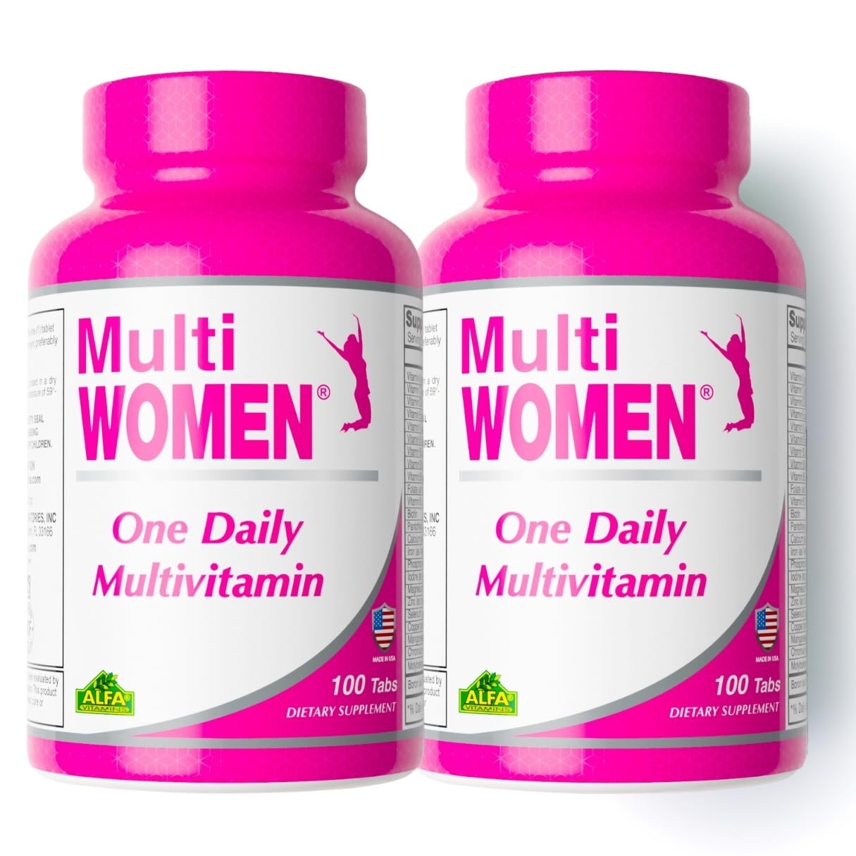 envase multivitaminas mujer con antioxidantes y energía