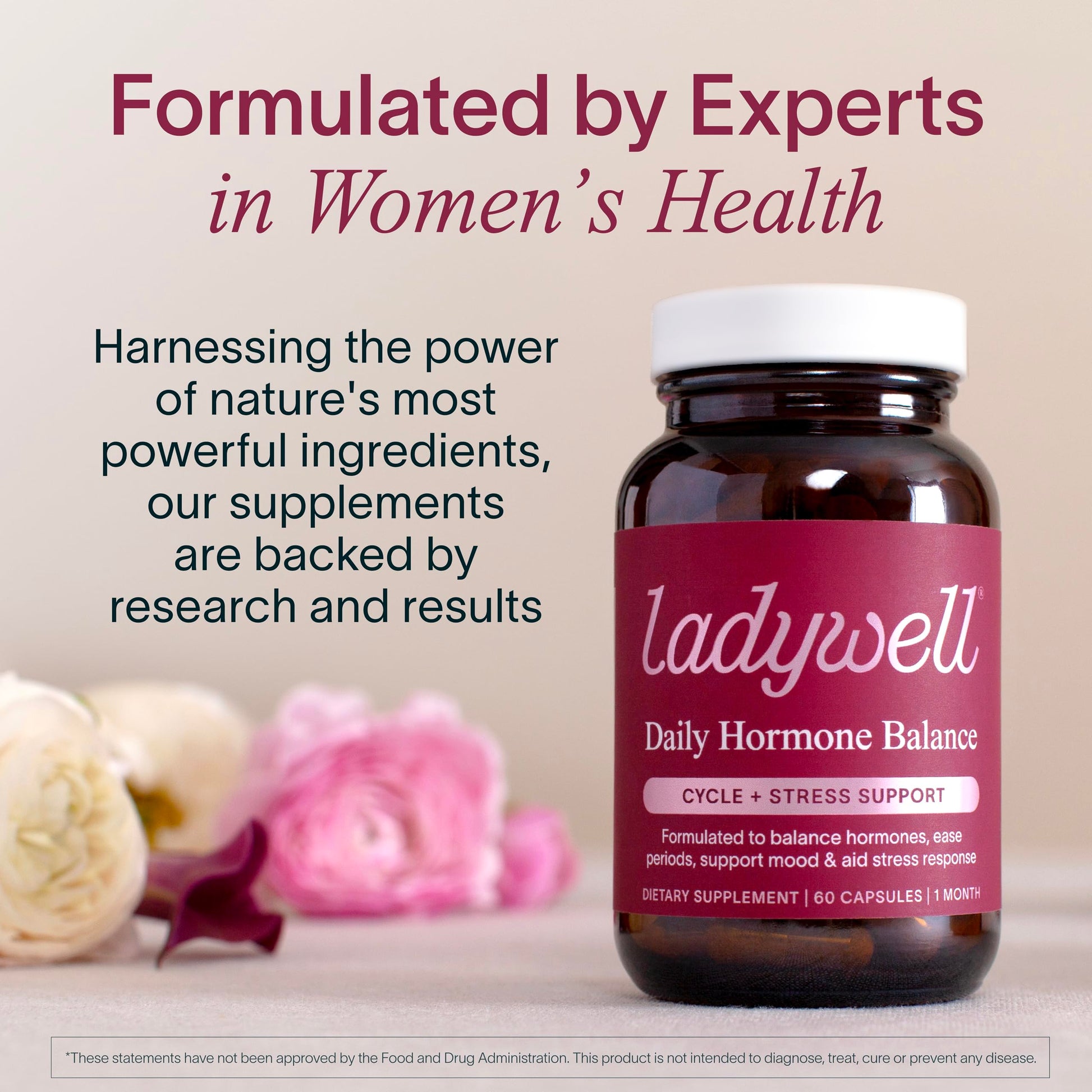 Envase multivitamínico prenatal Ladywell para fertilidad femenina