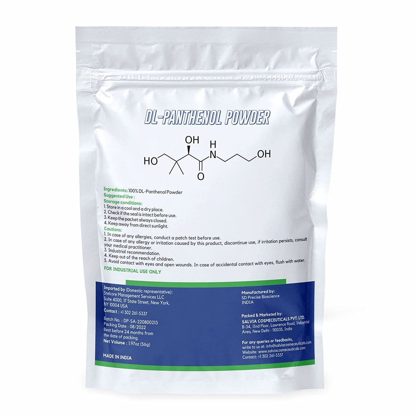 Envase MYOC DL-Pantenol polvo