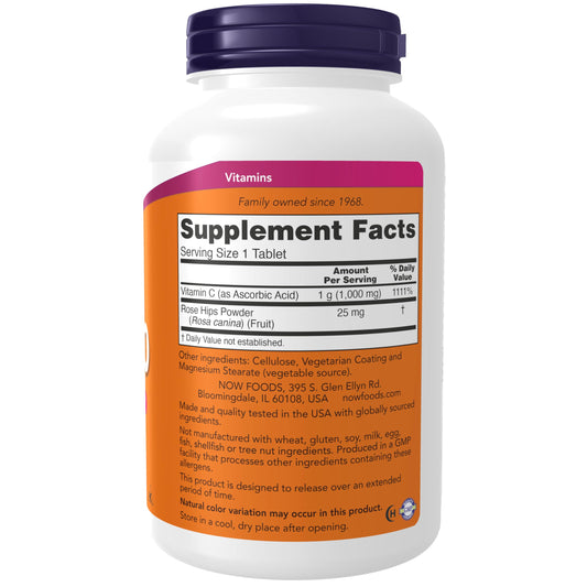 Envase NOW Foods vitamina C liberación sostenida antioxidante