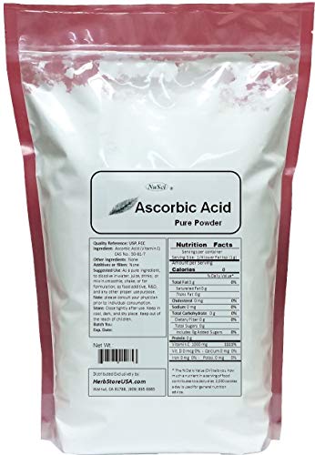 Envase NuSci ácido ascórbico polvo puro 1000g