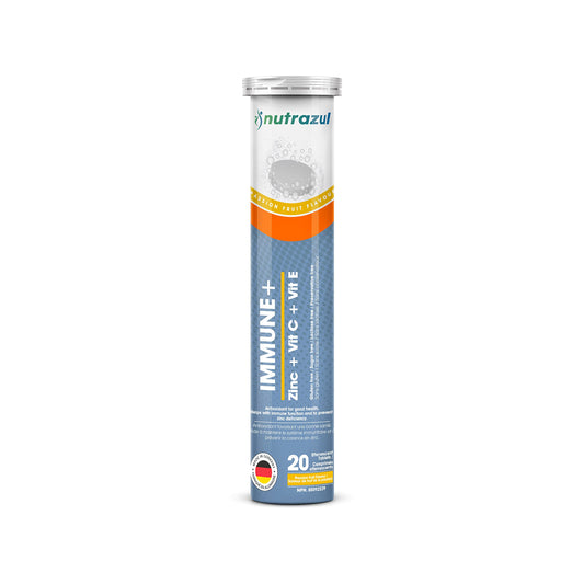 Envase de Nutrazul Immune+ 20 tabletas efervescentes