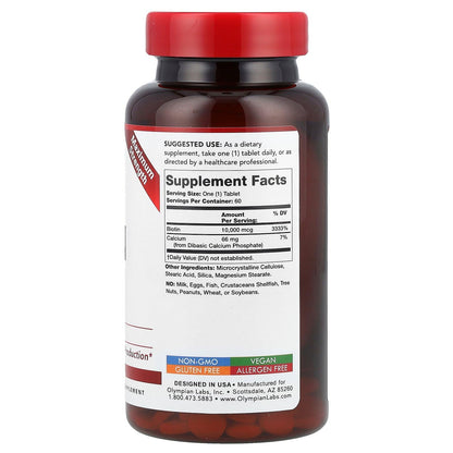 Envase Olympian Labs suplemento biotina vitamina B7