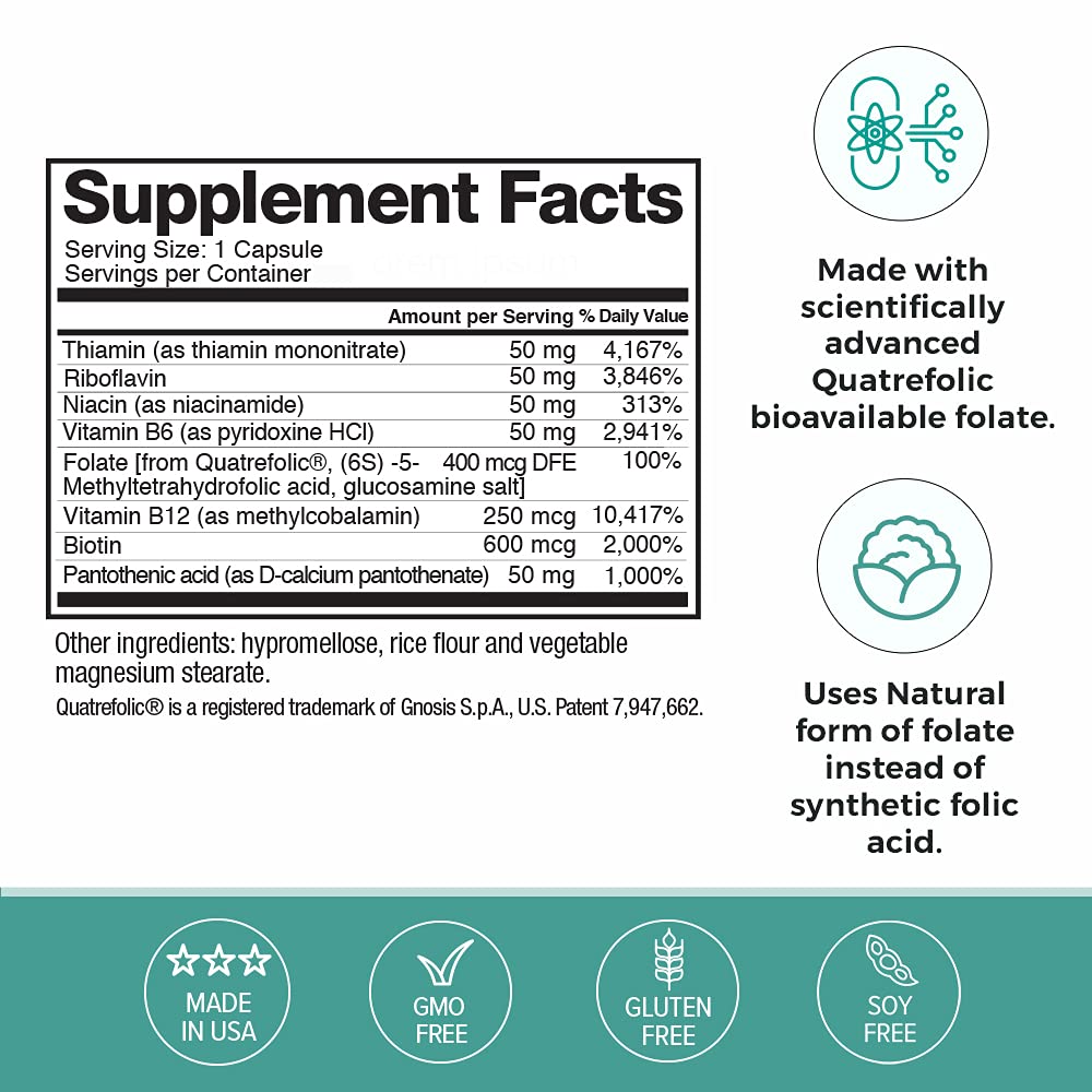 Envase Omax3 vitamina B complejo avanzado 90 cápsulas