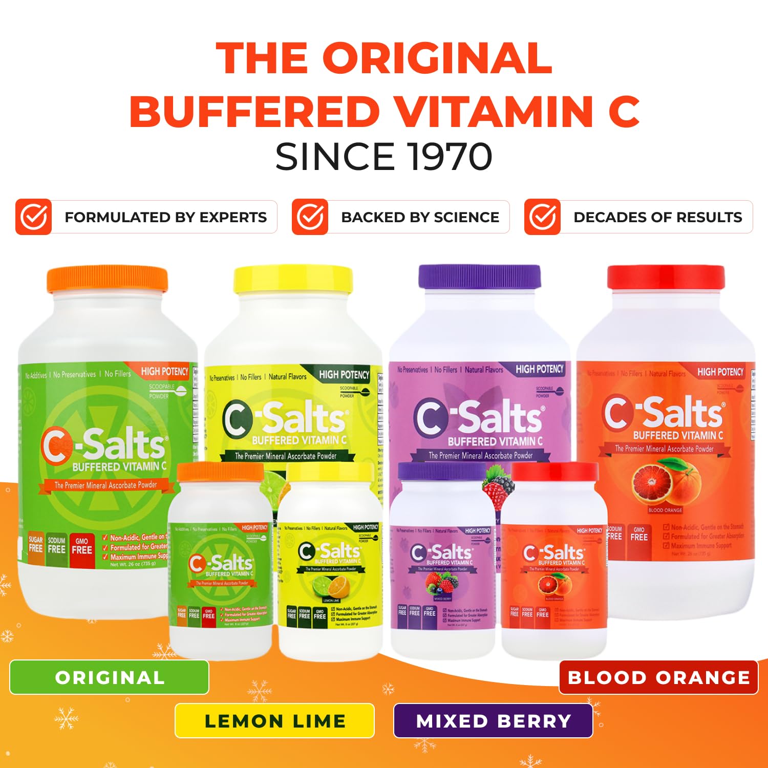 Envase polvo C-Salts vitamina C buffered naranja sanguina